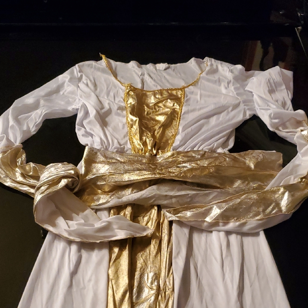 White and Gold Costume Dress